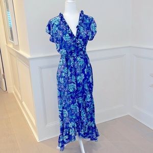 Walker & Wade Voyager Wrap Dress Ocean Blue